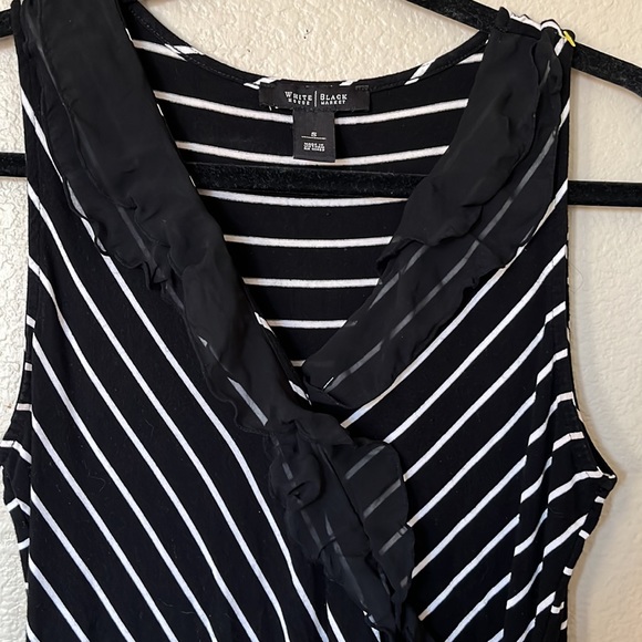White|Black House Market Black and White Stripe top - Picture 2 of 5